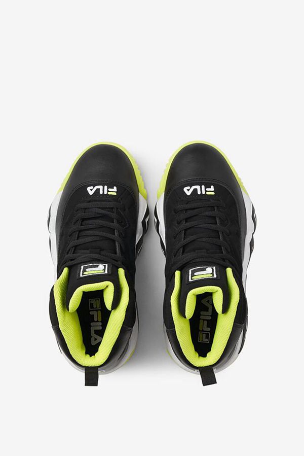 Black and yellow fila shoes hotsell